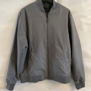 Men's Banana Republic Lined-Bomber Jacket Size Medium -Gray- New with Tags